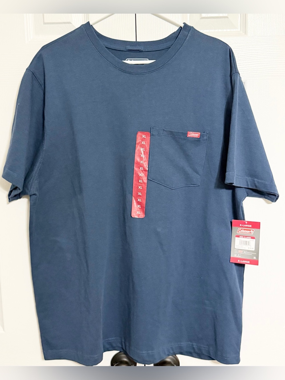 Coleman Mens XL Dark Denim Pocket T-Shirt Short Sleeve NWT
